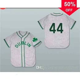 Xflsp GlaC202 44 Dublin Green Sox Baseball Jersey Personalizzato qualsiasi giocatore o numero punto cucito Maglie da baseball film di alta qualità per uomo donna gioventù