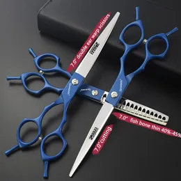 Tools Japan 440 6.5/7 inch professional hairdressing scissors color high quality hairdressing scissors hair salon set Upturned shears