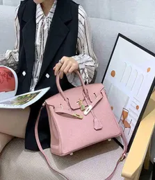 Designer Bags Designer Luxury Birkinss Handbags Top Pattern Fashion Layer Lychee Cowhide Platinum Full One Shoulder Handbag Large 8762597