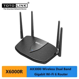 Routers TOTOLINK AX3000 Router X6000R WIFI Gigabit WIFI6 2.4Ghz DualBand 5G DualBand Wireless Signal Amplifier High Gain Antenna
