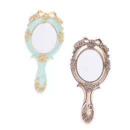 Makeup Tools Rectangle Hand Hold Cosmetic Makeup Vanity Mirror Creative Vintage Hand Mirror J230601