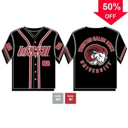 Xflsp GlaMit Mens Winston State University Baseball Jersey Personalizzato Qualsiasi Nome Numero Abbigliamento College Cucito Grande Alto