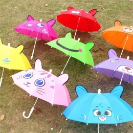 Barn 1-2-åriga baby Sunshade Rainy Day Outdoor Travel Fashion Mini Ear Paraplyer Lovely Children's Boys Girls Cartoon Paraply Student