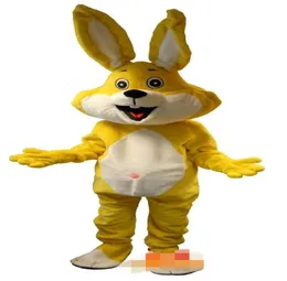 Highquality Real Pictures Deluxe Yellow rabbit Bugs Bunny mascot costume Cartoon Character Costume Adult Size 8838571