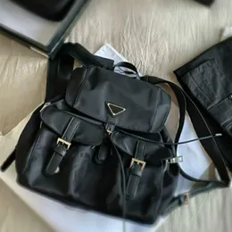 Unisex Black luxury Nylon Backpack designer men's backpack medium size Multi Pocket women's school bag299P