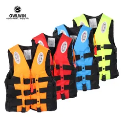 Life Vest Buoy Universal Outdoor Swimming Boating Skiing Driving Vest Survival Suit Polyester Life Jacket for Adult Children with Pipe S -XXXL 230603