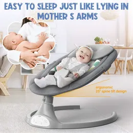 Swings Jumpers Bouncers Electric Baby Swing Lounger Chaise Longue for Resting Chair with bluetooth Music Remote Control Cot 230602