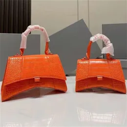 Kavisli şekil tasarımcı çantaları lüks lüks el çantası timsah desenli kabartmalı deri malzeme kum saati çıkarılabilir kayış kadın çanta şık e23