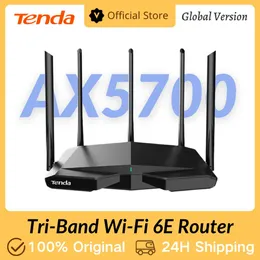 Roteadores tenda wifi6 roteador ax5700 rx27 triband gigabit wifi 6e router de malha sem fio roteador gigabit pk xiaomi roteador ofdma mumimo