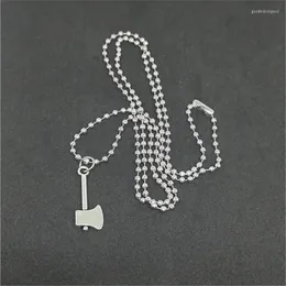 Pendant Necklaces Axe Necklace Antique Silver Color Punk Simple Tool For Women Man