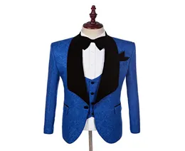 Custom Made Groomsmen Shawl Lapel Groom Tuxedos One Button Men Suits WeddingDinner Man Blazer JacketPantsBow TieVest K68507993