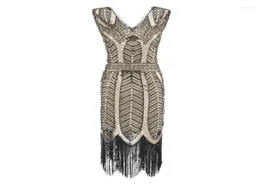 Casual Dresses Plus Size Women39s Fashion 1920s Flapper Dress Vintage Great Gatsby Charleston Sequin Tassel 20s Party1583209