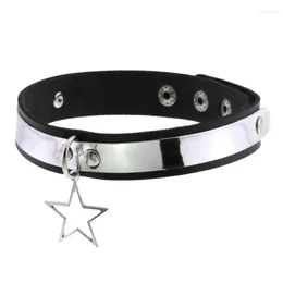 Choker Punk Pentagram Star Necklaces Goth Chokers Neck Strap Women Y2k Jewelry Alloy Material Gift For