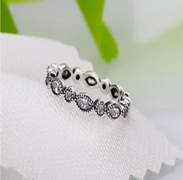 2017 New Fashion Vintage Jewelry 925 Sterling Silver Cute White Topaz CZ Diamond Gemstones Wedding Women Eye Band Ring Gift Si4219002