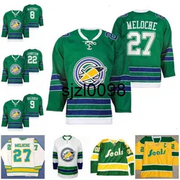 SJ98 CEOCUSTOM NCAA Golden Seals Vintage College Hockey Jersey 27 Gilles Meloche 9 Ivan Boldirev 22 Joey Johnston 10 Ted Hampson 8 Walt McKechnie