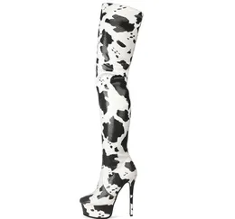 Boots 2021 Arrival Latest Design Cow Print Platform Women Winter Thigh High Sexy Long Customized Big Size 458753204
