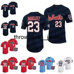 Thr Ole Miss Rebels 2022 World Baseball Jersey Tim Elko Josh Mallitz Justin Bench Dylan DeLucia Derek Diamond Jacob Gonzalez Hunter Elliott Kevin Graham Jers