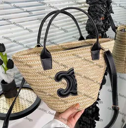Torebki od projektantów letnia torba ze słomy modna torba na zakupy torby plażowe damskie luksusowe tkane duże torby Crossbody Lady torba na ramię z koszykiem