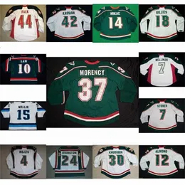 C2604 MIT Houston Eros 42 Matt Kassian 10 Gord Labossiere 9 Ghowe 7 Casey Wellman 18 Colton Gillies 10 Kirby Law 16 Patrick Osullivan Hockey Jersey