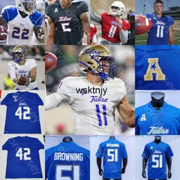 Wsk Custom 2020 Tulsa Golden Hurricane Football Jersey NCAA College Keenen Johnson Josh Johnson Santana Deneric Prince T.K. Wilkerson Collins