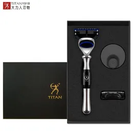 Razor Titan 5 Shaving Hine Safety Razor Holder Face Shaver Cassettes Shave Beard with Replaceable Blades for Men