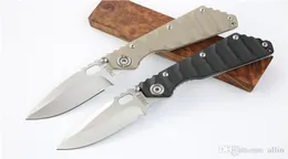 Strider Folding knife 8Cr13Mov Satin Drop Point Blade Stainless Steel G10 Handle EDC Pocket Folding knife Rescue knives6196625