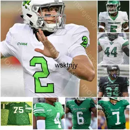 Wsk Custom North Texas UNT Mean Green Football Jersey NCAA College Cedrick Hardman Jason Bean Aune Adaway III Branco Simpson KD Davis Shorter