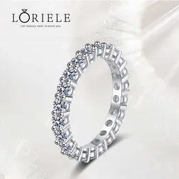 Solitaire Ring Loriele Real 925 Silver Luxury Moissanite Full Enternity Diamond Engagement Ring for Women 22ct Moissanite Wedding Band Ring Z0603