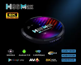 H96 MAX X4 Android 110 TV Box 4GB 32GB 8K Amlogic S905X4 24G 5G Dual Brand Wifi BT4 Media Player1350696