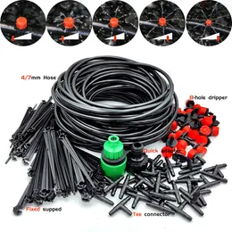Sprayers Greenhouse 5M50M DIY Drip Irrigation System Automatic Watering Garden Hose Micro Kits with Adjustable Drippers 230603