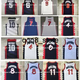 QQQ8 Kolej Basketbol Retro Basketbol Forması Giyiyor 23 Michael Jor Dan 2012 Takımı ABD Bryant Kevin Durant James Larry Bird 1992 ABD Charles Barkley Karl Malone Penny