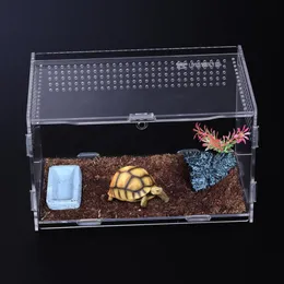 Terrarium Ueetek Acryl Transparent Box Eptile dla Spider Scorpion gecko owad węża żółwia.