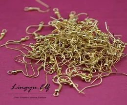 1000pcslot 18K Gold Earring Earwires Clips Findings 2mm flat back post earring findings Earring Hooks DIY Jewelry Findings8620317