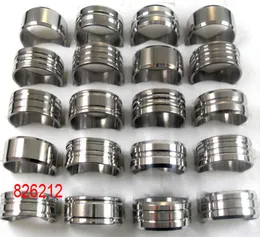 bulk lots 100pcs Silver design Mix Men Women Stainless Steel Rings Fashion Quality Band Rings Whole Jewelry Lots5738684
