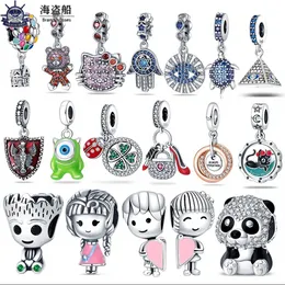 Для Pandora Charms стерлинговые серебряные бусины свисают с Creative Glamour New Cartoon Pattern Bead