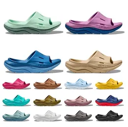 Hoka One Orda Recovery Slide 3 Женские мужские дизайнерские спортивные тапочки Hokas Sandals Slides Mint Blue Pink Purple Beige White Black Sliders Slipper Beach Shoes Max размер 12