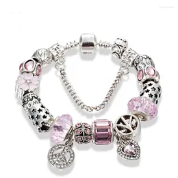 Charme Armbänder ANNAPAER Aaccesorios Glas Perlen Kristall Charms Armband Bracciali Donna Fit Original Armreif Für Mujer Schmuck Machen B17039