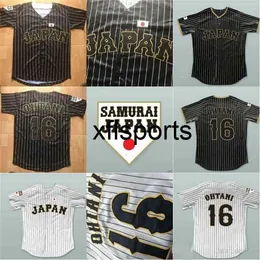 AXFLSP GLAA3740 17 Shohei Ohtani Jersey Samurai 16 Japan Ohtani 100% SYTCHED CASILL ELY NAMN Alla nummer Black White Movie Baseball Jersey