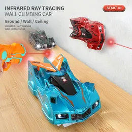 ElectricRC Car Air Racing Wall Climbing RC Infrared Ray Tracking Light Laser Guided Boy Girl Gifts Christmas Toy Year Gift 230603