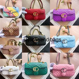 Stylisheendibags Marmont Heart Shoulder Bags Women Designer Bag äkta läderflik Cross Body Bag Handbag Classic Girl Fashion Bag Mini Colorful Purses