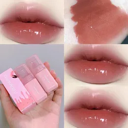 립글로스 투명 미러 물은 오래 지속되는 보습 메이크업 및 가벼운 높은 립스틱 액체 색조 진흙 무드 글로스 H6L8