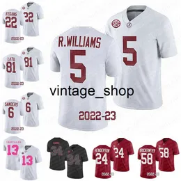 Vin 10 Mac Jones Alabama Crimson Tide Jersey Trevon Diggs Traeshon Holden Trequon Fegans Derrick Thomas Tyler Booker Shawn Murphy Sanders 2023 Rolotki do piłki nożnej college'u