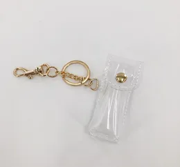 Transparent Clear Chapstick Holder Bag PVC Fashion Lipstick Case with Keychain High Quality Popular Design5399589