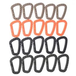 Płyty sznurkowe i taśmę 5pcs Carabiner plastikowy łańcuch kluczowy klamra d-ring haczyek wiszący klips klips