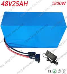 EU No tax 48V 25AH Lithium Battery Pack High Power 2000W motor with Charger Built in 50A BMS Electric Bicycle Battery 48V 25AH1445984