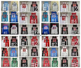 QQ88 노스 캐롤라이나 대학 농구 23 Michael Jersey 33 Scottie Pippen 91 Dennis Rodman 96 All Star Retro USA Lonzo 2 Ball Zach 8 Lavine Demar 11 Derozan Red Jerseys