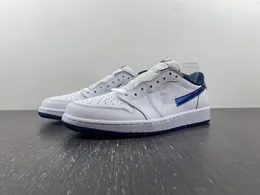 Buy 1s Basketball Shoes Low Midnight Navy And Varsity Red White Men Women Lifestyle Sports Sneakers