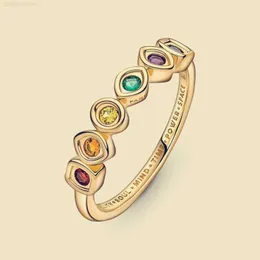 المجوهرات الجمالية الفرقة Pandora Mavel Infinity Stones Rings للنساء مجموعات خاتم إصبع الزوجين مع هدايا عيد ميلاد الصندوق 160779C01
