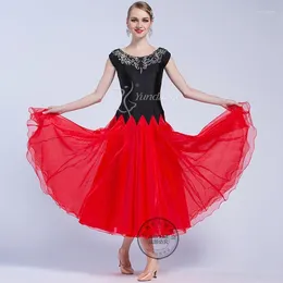 Stage Wear Ballroom Competition Dance Dresses Lady's High Quality Standard Tango Waltz Dancing Costume Red 1731