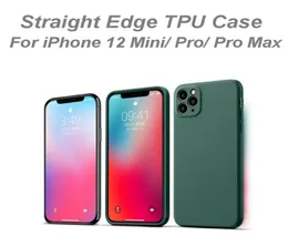 Frosted Soft Silicon Case for iPhone 12 Mini Pro Pro Max Ultra Slim Mobile Phone TPU Protective Cover Straight Edge Cell Phone C2251664